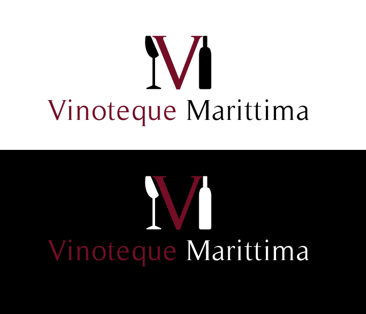 Marittima logos in black and white backgrounds